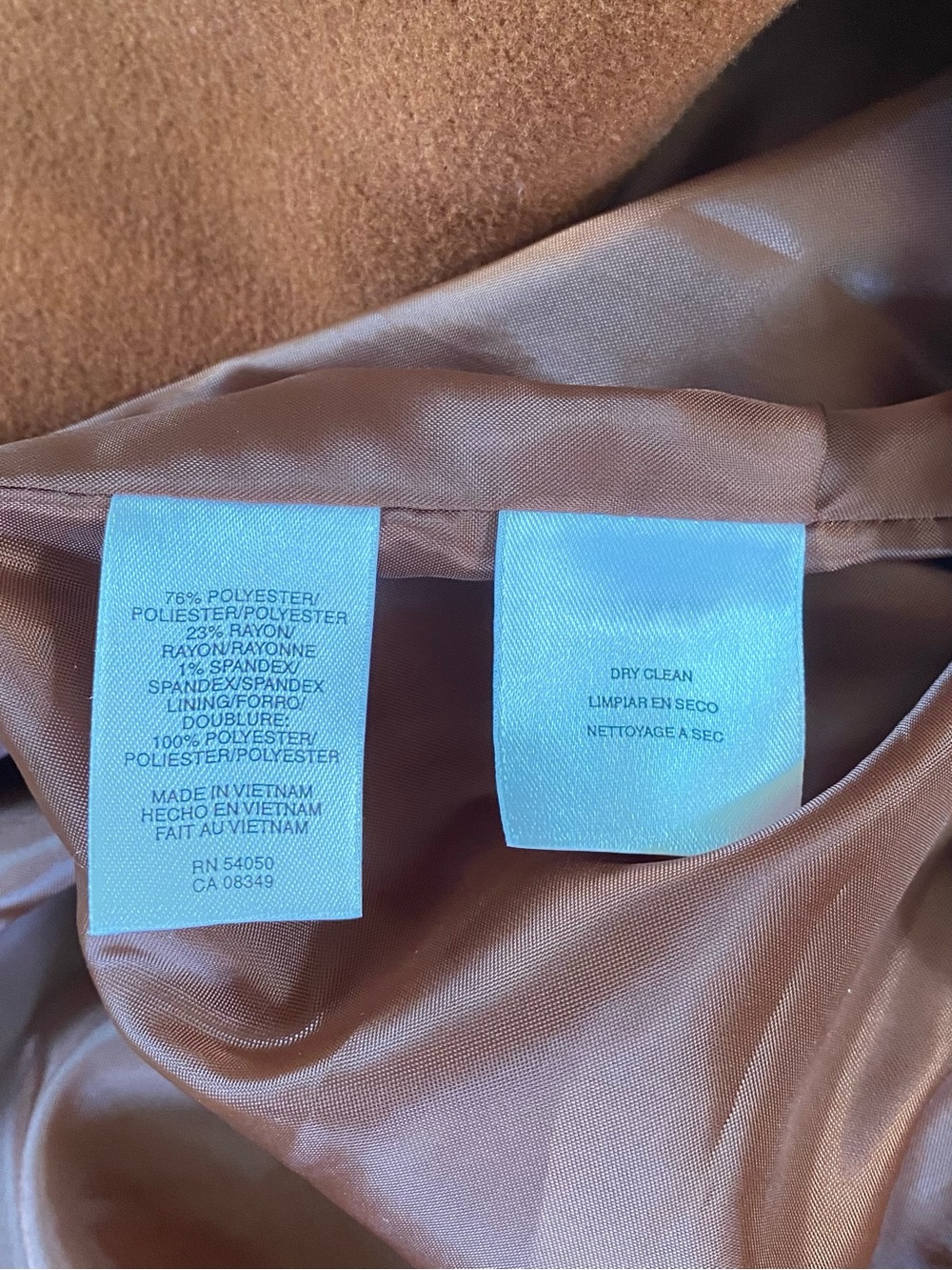 EVAN PICONE - Women’s Button-Front Jacket Coat in Rust Cognac - Picture 10 of 10